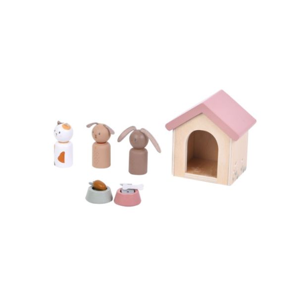 Little Dutch Aanvulset Poppenhuis - Huisdieren FSC