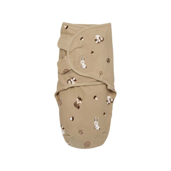 Meyco SwaddleMeyco Forest Animals Sand 0-3 Maanden 

