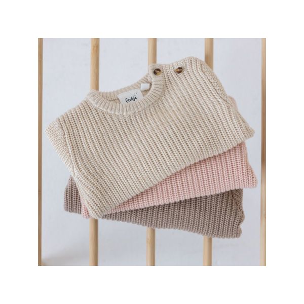 Feetje Sweater Gebreid The Magic is in You Taupe 56