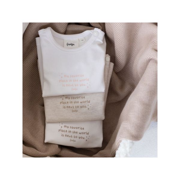 Feetje Longsleeve The Magic is in You Offwhite Roze 74