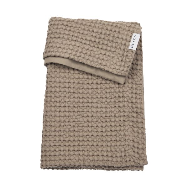 Meyco Wiegdeken Waffle Cotton Taupe 75x100 cm Meyco Wiegdeken Waffle Cotton Taupe 75x100 cm
