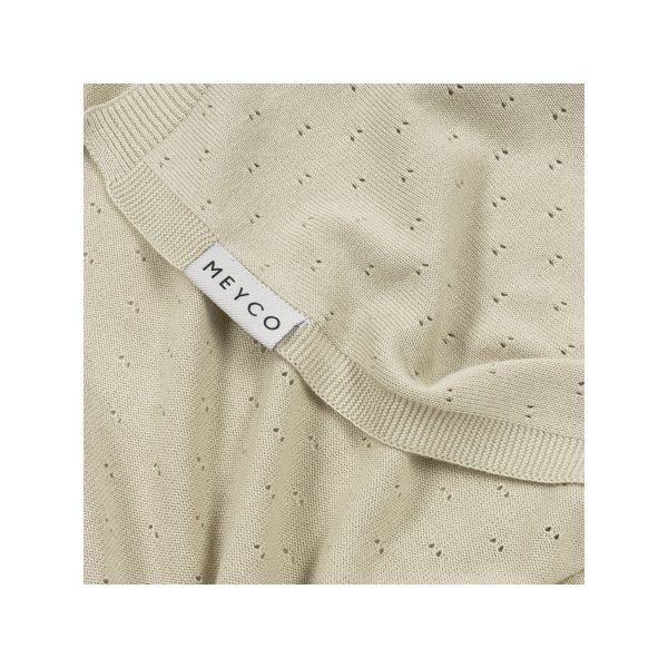Meyco Ledikantdeken Ajour Bamboe Soft Sand 100 x 150 cm