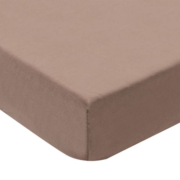 Jollein Hoeslaken - Jersey - 2 Stuks - 60×120 cm - Milky Coffee/Ivory
