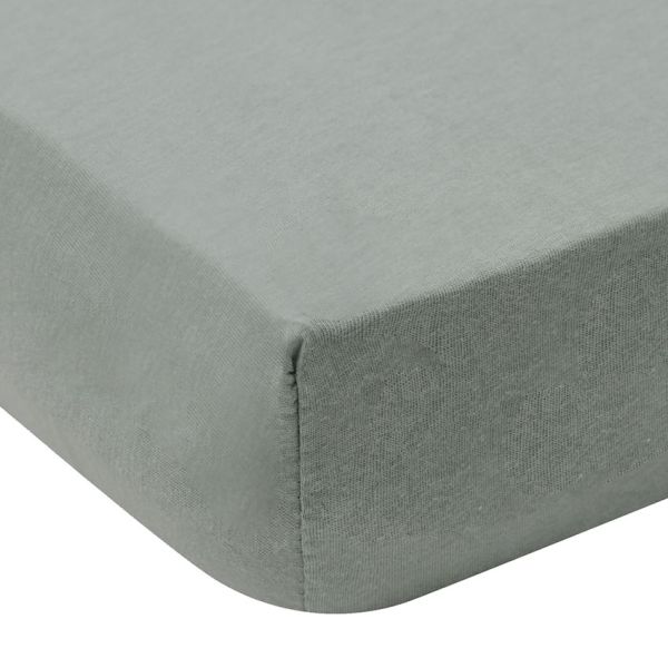 Jollein Hoeslaken - Jersey - 2 Stuks - 60×120 cm - Sea Green/Ivory