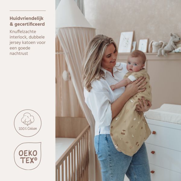 Meyco Heupdysplasie Slaapzak Interlock Jersey Forest Animals Sand 70 cm Meyco Heupdysplasie Slaapzak Interlock Jersey Forest Animals Sand 70 cm