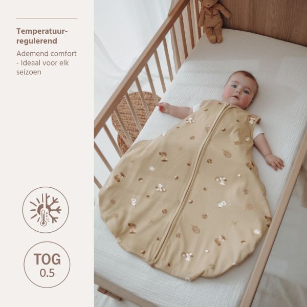 Meyco Heupdysplasie Slaapzak Interlock Jersey Forest Animals Sand 70 cm Meyco Heupdysplasie Slaapzak Interlock Jersey Forest Animals Sand 70 cm