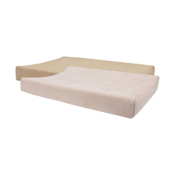 Jollein Aankleedkussenhoes - 2 Stuks - 50 x 70 cm - Badstof - Wild Rose/Biscuit Jollein Aankleedkussenhoes - 2 Stuks - 50 x 70 cm - Badstof - Wild Rose/Biscuit