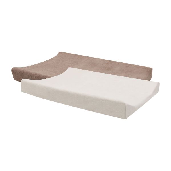 Jollein Aankleedkussenhoes Badstof 50x70cm - Milky Coffee/Ivory - 2 Stuks Jollein Aankleedkussenhoes Badstof 50x70cm - Milky Coffee/Ivory - 2 Stuks