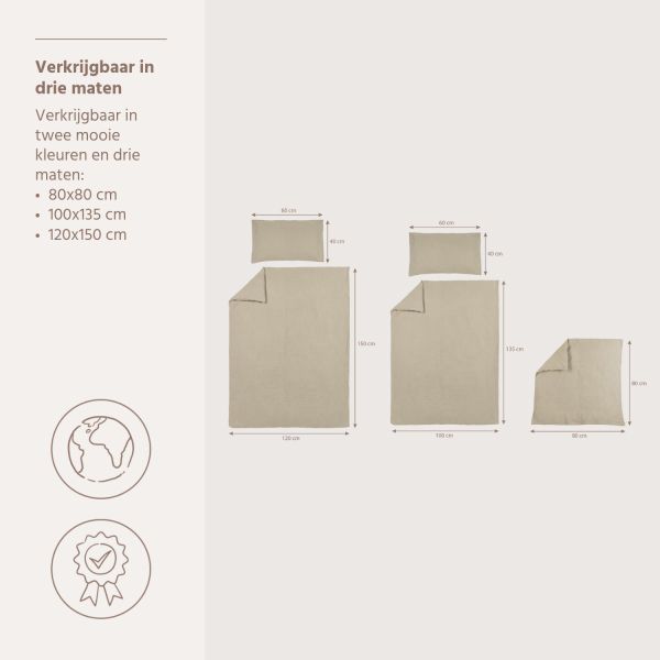 Meyco Dekbedovertrek - Pre-washed Hydrofiel - Sand - 100x135 cm