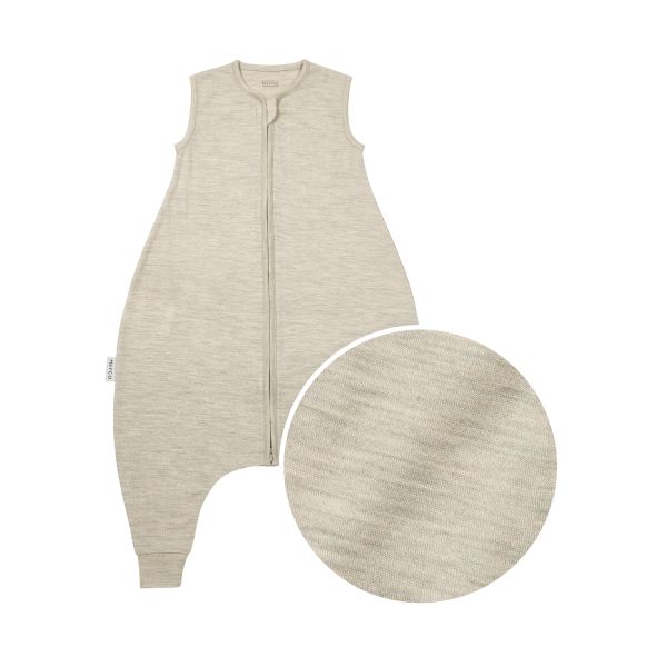 Meyco Baby Slaapzak Jumper - Studio - Merinowol - Sand Melange - 104 cm Meyco Baby Slaapzak Jumper - Studio - Merinowol - Sand Melange - 104 cm
