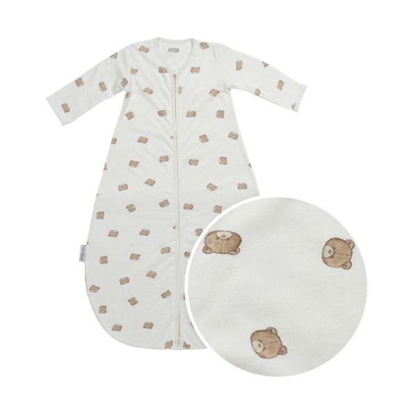 Meyco Bear Slaapzak Met Vaste Mouw Rond – 70 cm – Jersey – Sand