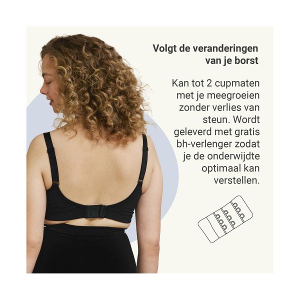 Carriwell Voedingsbh - Original - Zwart - S/M Carriwell Voedingsbh - Original - Zwart - S/M