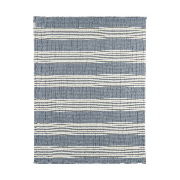 Meyco Deken Pre Washed Hydrofiel Jacquard Stripe Indigo 100x150 cm