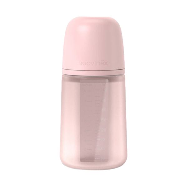 Suavinex Colour Essence Fles - Medium Flow - 240ml - Silicone - Roze Suavinex Colour Essence Fles - Medium Flow - 240ml - Silicone - Roze