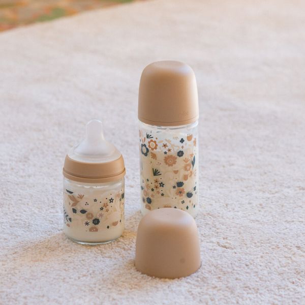 Suavinex Wonderland SX Pro Fles Glas - Medium Flow - 240ml - Beige 