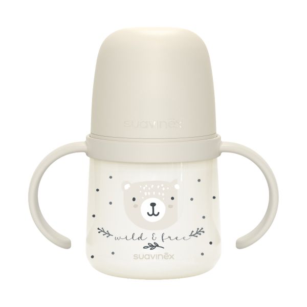 Suavinex Wild & Free Beker Met Handvaten - 150ml - 6Mnd+ - Grijs Suavinex Wild & Free Beker Met Handvaten - 150ml - 6Mnd+ - Grijs