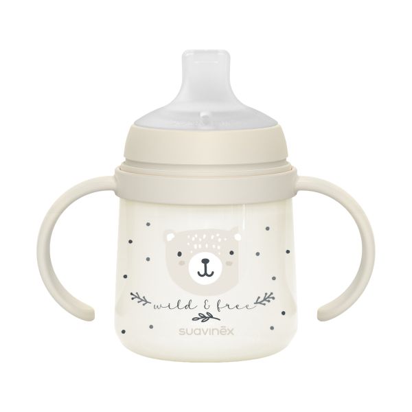 Suavinex Wild & Free Beker Met Handvaten - 150ml - 6Mnd+ - Grijs Suavinex Wild & Free Beker Met Handvaten - 150ml - 6Mnd+ - Grijs