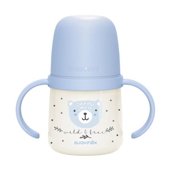 Suavinex Wild & Free Beker Met Handvaten - 150ml - 6Mnd+ - Blauw