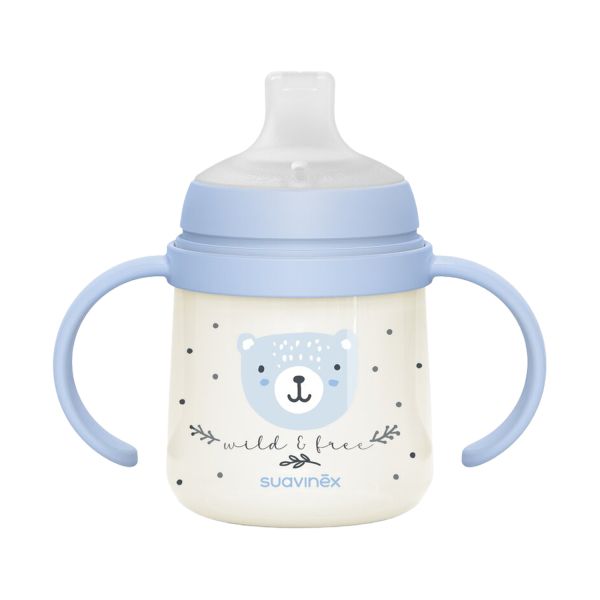 Suavinex Wild & Free Beker Met Handvaten - 150ml - 6Mnd+ - Blauw