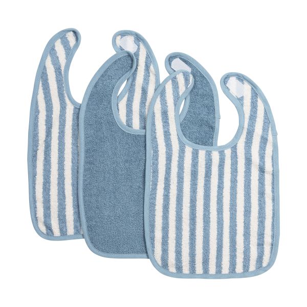 Meyco Slab - Badstof Jacquard Fat Stripe - Jeans Blue - 3-pack Meyco Slab - Badstof Jacquard Fat Stripe - Jeans Blue - 3-pack