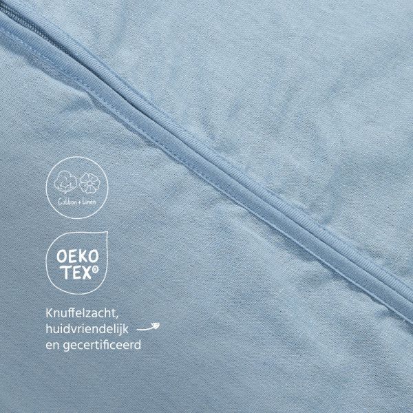 Meyco Studio Jumper Ongevoerd Linnen Jeans Blue 80 cm