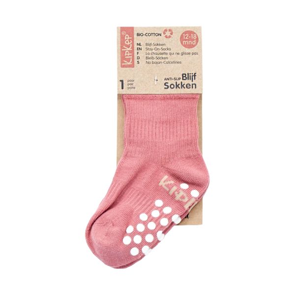 KipKep Blijf-Sokjes - 12-18 Mnd - Antislip - 1-Pack - Dusty Clay KipKep Blijf-Sokjes - 12-18 Mnd - Antislip - 1-Pack - Dusty Clay