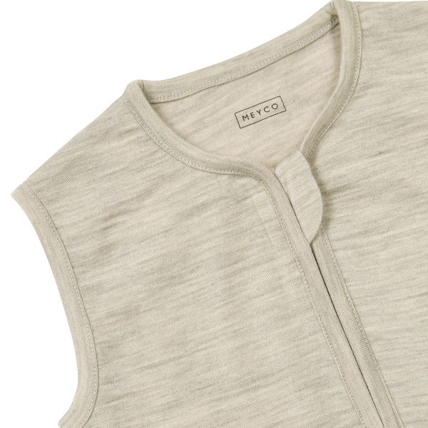 Meyco Baby Slaapzak Jumper - Studio - Merinowol - Sand Melange - 104 cm Meyco Baby Slaapzak Jumper - Studio - Merinowol - Sand Melange - 104 cm