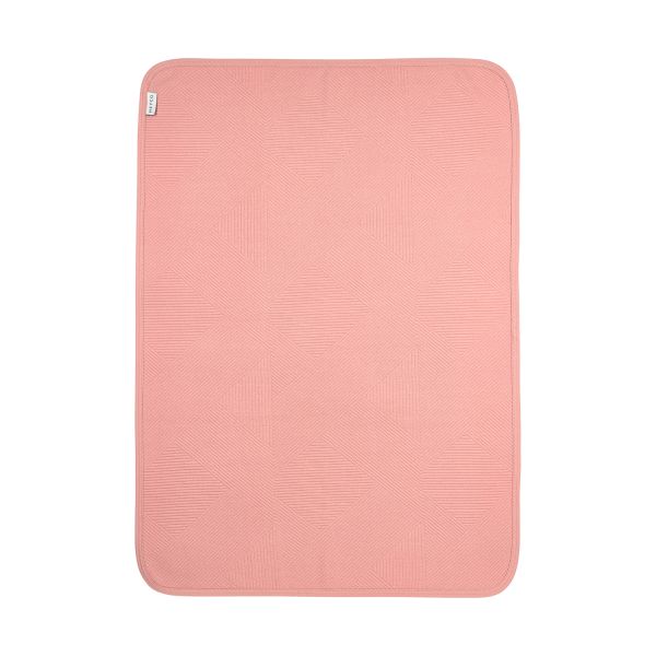 Meyco Pure Deken Gebreid - 100 x 150 cm - Jacquard - Rose Meyco Pure Deken Gebreid - 100 x 150 cm - Jacquard - Rose
