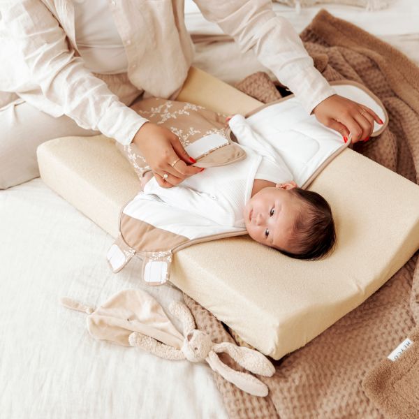 Meyco Baby Aankleedkussenhoes Badstof Uni Sand 50 x 70 cm 2-Pack