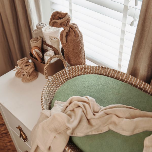 Meyco Baby Aankleedkussenhoes Badstof Uni Olive Green 50 x 70 cm