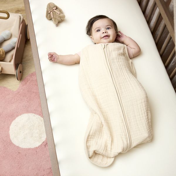 Meyco Baby Uni Zomerslaapzak - 60 cm - Pre-Washed Hydrofiel - Soft Sand 