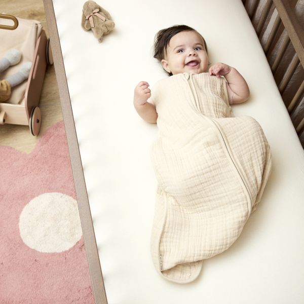 Meyco Baby Uni Zomerslaapzak - 60 cm - Pre-Washed Hydrofiel - Soft Sand 