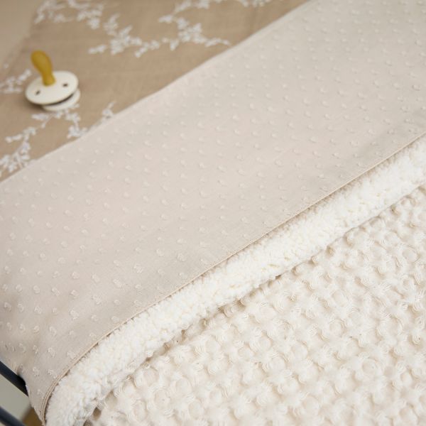Meyco Baby Ledikantdeken Wafel Teddy Nature 100 x 150 cm