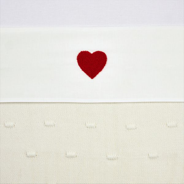 Meyco Baby Ledikantlaken Sweet Heart Red 100 x 150 cm