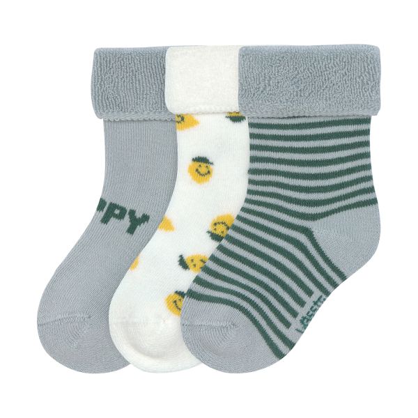 Lässig Terry Socks GOTS - 3-pack - Lemon Light Blue - Maat 15 -18 Lässig Terry Socks GOTS - 3-pack - Lemon Light Blue - Maat 15 -18