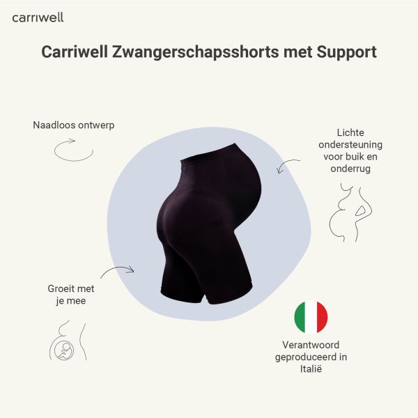 Carriwell Zwangerschapsshort - Zwart - M Carriwell Zwangerschapsshort - Zwart - M