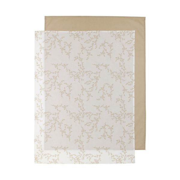 Meyco Ledikantlaken Uni Branches Sand 100 x 150 cm (2-Pack)