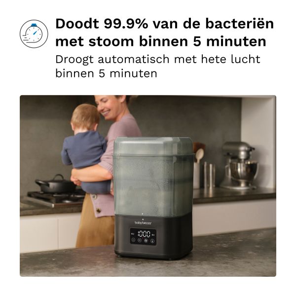 Baby Brezza SuperQuick Sterilisator & Droger - Matt Black