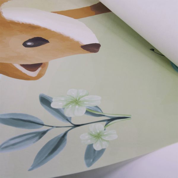 Little Dutch Wallpaper Circle Forest Friends 100 cm Little Dutch Wallpaper Circle Forest Friends 100 cm