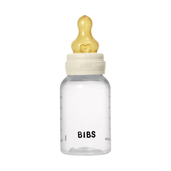 BIBS Fles - Slow Flow - 150 ml - Latex - Ivory - Ronde Speen 