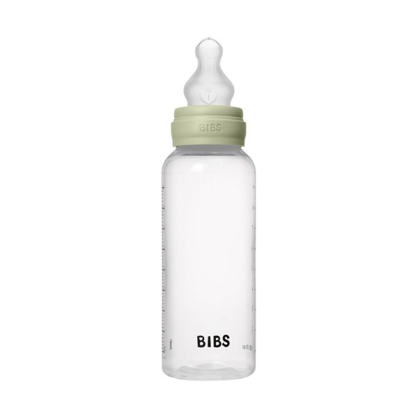 BIBS Fles - Medium Flow - 270 ml - Silicone - Sage - Ronde speen 