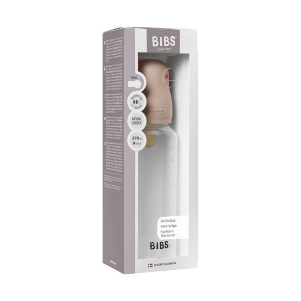BIBS Fles - Medium Flow - 270 ml - Blush - Ronde Speen