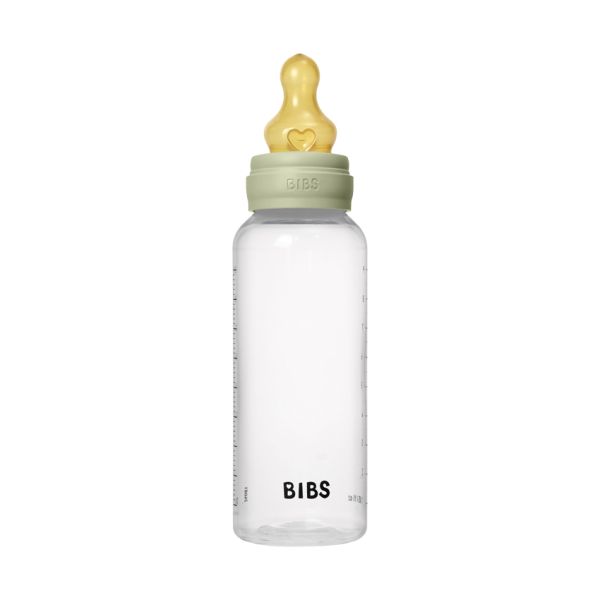 BIBS Fles - Medium Flow - 270 ml - Latex - Sage - Ronde Speen 