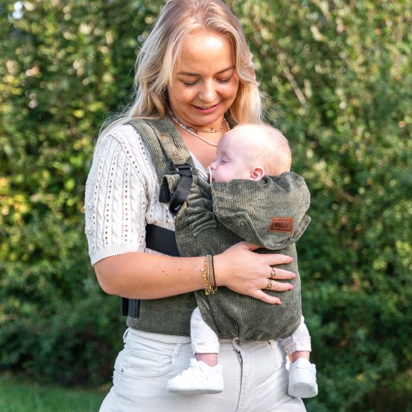 ByKay Click Carrier Deluxe Draagzak - Rib - Moss Green ByKay Click Carrier Deluxe Draagzak - Rib - Moss Green