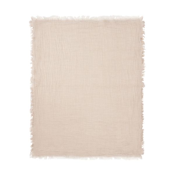 Jollein Deken Wieg - 75 x 100 cm Fringe Stripe Biscuit/Ivory GOTS 