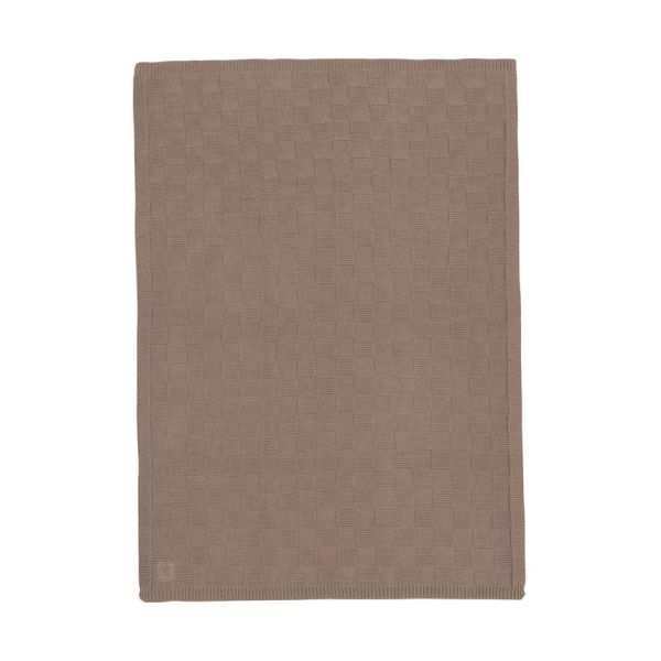 Jollein Deken Wieg - Box Knit - 75 x 100 cm - Milky Coffee