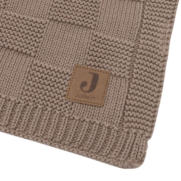 Jollein Deken Wieg - Box Knit - 75 x 100 cm - Milky Coffee