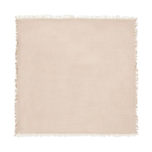 Jollein Deken Ledikant - 120 x 120 cm - Fringe Stripe Biscuit/Ivory GOTS 