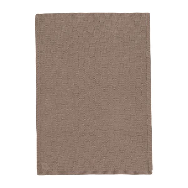 Jollein Deken Ledikant - Box Knit - 100 x 150 cm - Milky Coffee