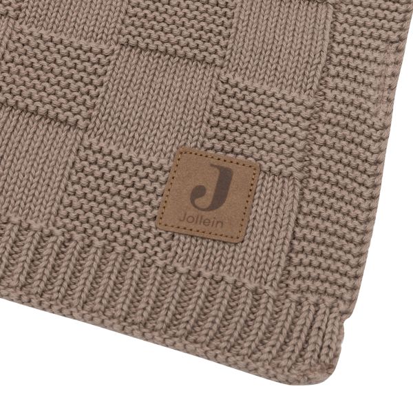 Jollein Deken Ledikant - Box Knit - 100 x 150 cm - Milky Coffee